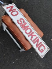 Vintage GARAGE FORECOURT 50s Original  'NO SMOKING' CAST ALLOY  Sign.