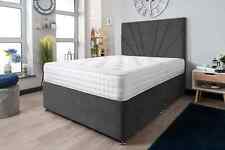 LUXURY BLACK FABRIC DIVAN BED