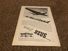 AC71 ADVERT 11X8 DE HAVILLAND USE DZUS FASTENERS