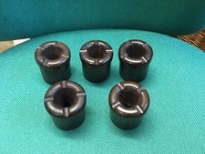 FIVE VINTAGE BAKELITE INKWELL BROWN - BLACK MOTTLED DESK SCHOOL INK POT ART DECO