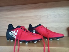 Adidas TechFit FG Football Boots Size UK 9 moulded studs red/black 753002  Sock