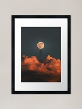 Moon climbing Framed Art Print