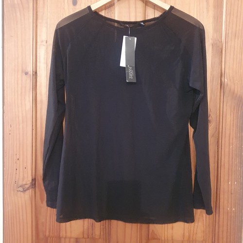 Black mesh top zanzea - zanzea, uk