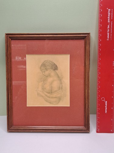 21cm framed vintage postcard - framed,