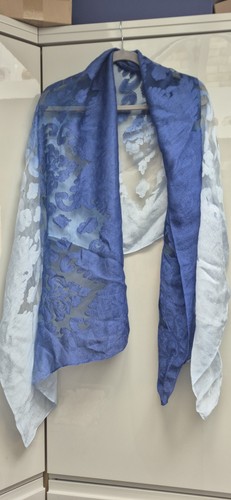 New blue and white - and, shawl