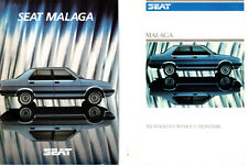 Seat Malaga UK Sale Brochure 1986 & Separate Specification Details