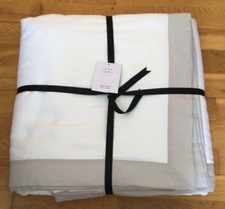 John Lewis Padova Border Bedspread Cool Grey 250cm x 260cm