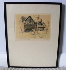 ANTIQUE FRAMED PRINT THE BEAR