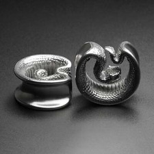 Snake Surgical Steel Saddle Plug Ear Weight | Lobe Gauges Ear Stretchers