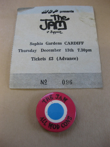 The jam ticket stub pin - &,