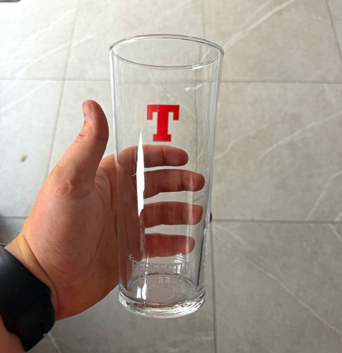 Tennent pint beer glass - pint,