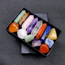 14pcs Pointed Quartz Crystal
