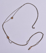 Antique HFB gold filled lady's watch chain fob chatelaine