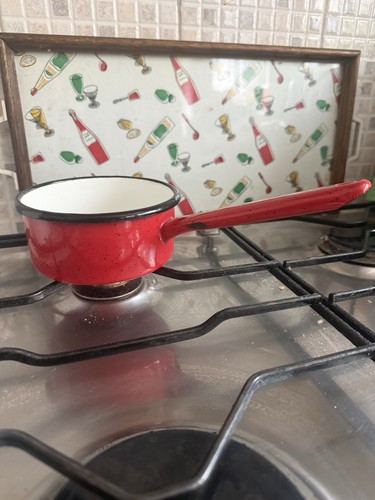 Vintage enamel pan polish - pan,