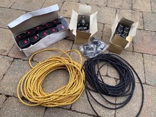 Rewiring Light Kit Brass Bayonet Bulb Holder Switches & Plugs & Braided Cables