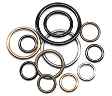 Round Metal Alloy O-Rings Welded ~ Silver Black Gold Bronze Leathercraft Buckle