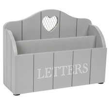 Chic Grey Letter Rack, Heart