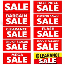 Retail Sale Red Poster 75 x