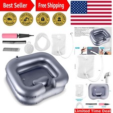 Inflatable Shampoo Basin, Loc Detox Tub for Dreads, Shampoo Buddy Bowl for Be...