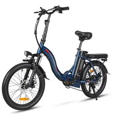 20" Portable Commuter Bike 36V 12AH Folding City Bike 7 Speed -CY20R Blue