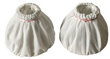 2 x Vintage White Dotted Swiss