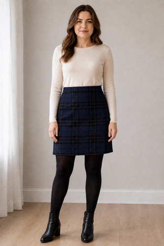 Papaya women blue tartan - women’s,