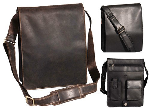 Mens leather messenger bag - mens,