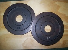 vtg YORK BARBELL OLYMPIC "MILLED" 10s Bodybuilding Strongman FITNESS Weights abs