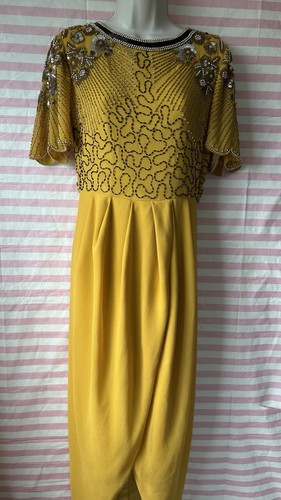 Mustard yellow size - 14, beaded