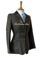 LADIES CALDENE HICKSTEAD GREEN TWEED  SHOWING JACKET SIZE 12 (36)