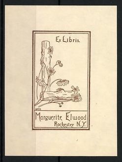 Exlibris marguerite elwood - marguerite,