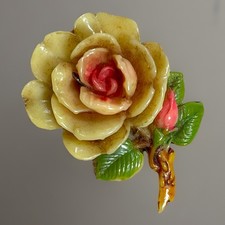 Vintage Molded Plastic Rose