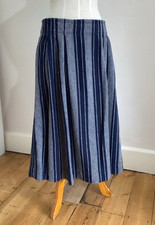 Toast Indigo Stripe Skirt 8