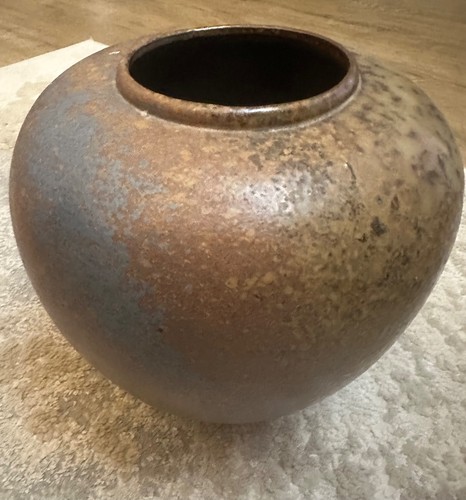 Brown vase with blue - vase,