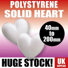 Polystyrene Solid Heart Shapes