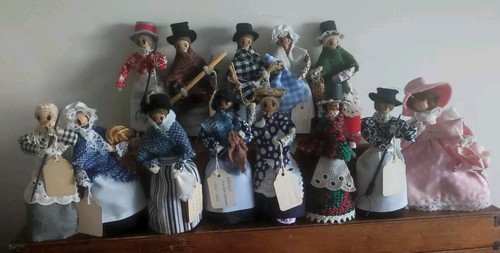 19th century handmade - century, dolls