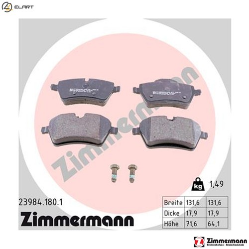 Brake pad set - disc,
