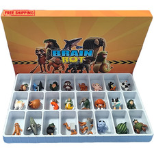 24Pcs Italian Brainrot Tung Tung Sahur Figures Doll Tralalero Tralala Bombardino