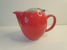 Zero Vintage  Mini Tea Pot Red With Metal Lid