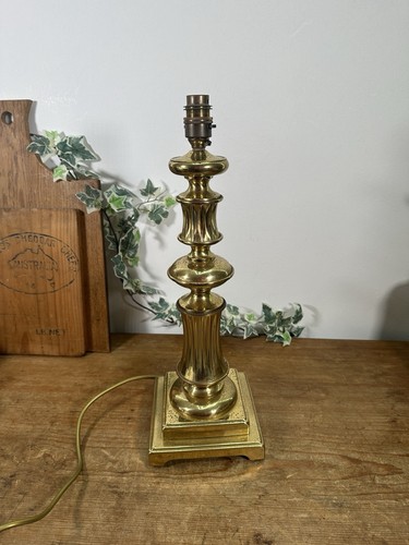 Vintage brass table lamp - table, heavy