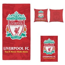 Liverpool FC Official Shadow Crest Fleece Blanket, Towel or Cushion LFC Gift