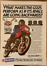 1983 A4 Single-Page Colour Magazine Advert- SUZUKI GS125ES