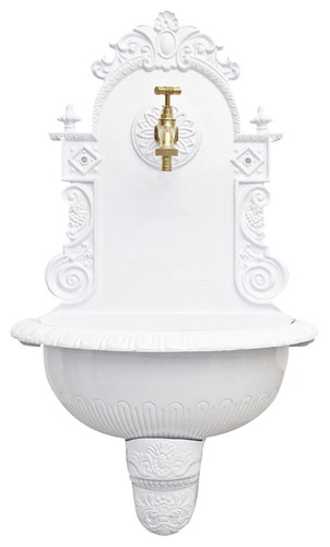 Wall fountain with - , basin