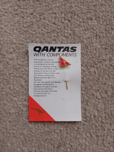 Qantas lapel tie - qantas,