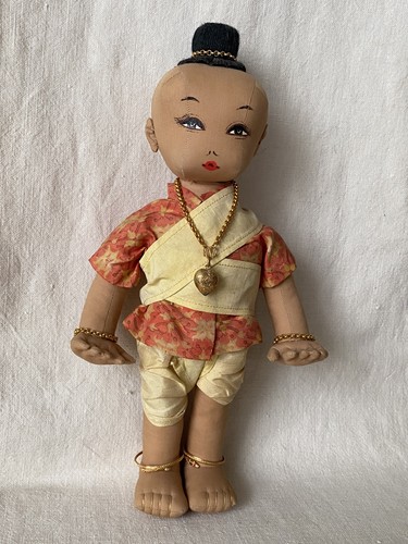 Antique thai girl doll - girl,