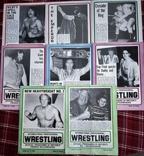 International Wrestling Programmes 1985 Big Daddy Giant Haystacks Ray Steele x 8