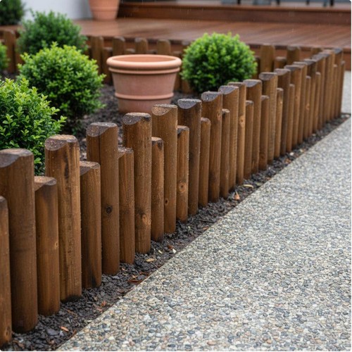 Wooden palisade fence - ,, easy