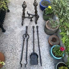Large Ornate Brass Fire