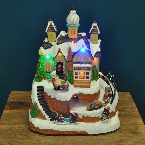 Christmas village scene bakery - christmas,