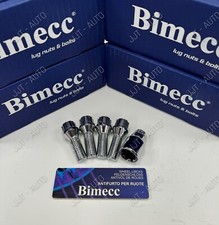 Silver Alloy Wheel Locking Bolts For Skoda Octavia Kodiaq Tapered M14x1.5 35mm